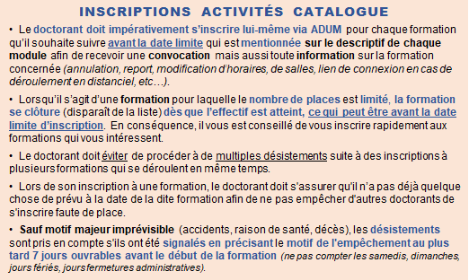Encardré Inscription formations ED CLESCO